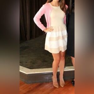 love...ady Tan and Cream Striped Dress